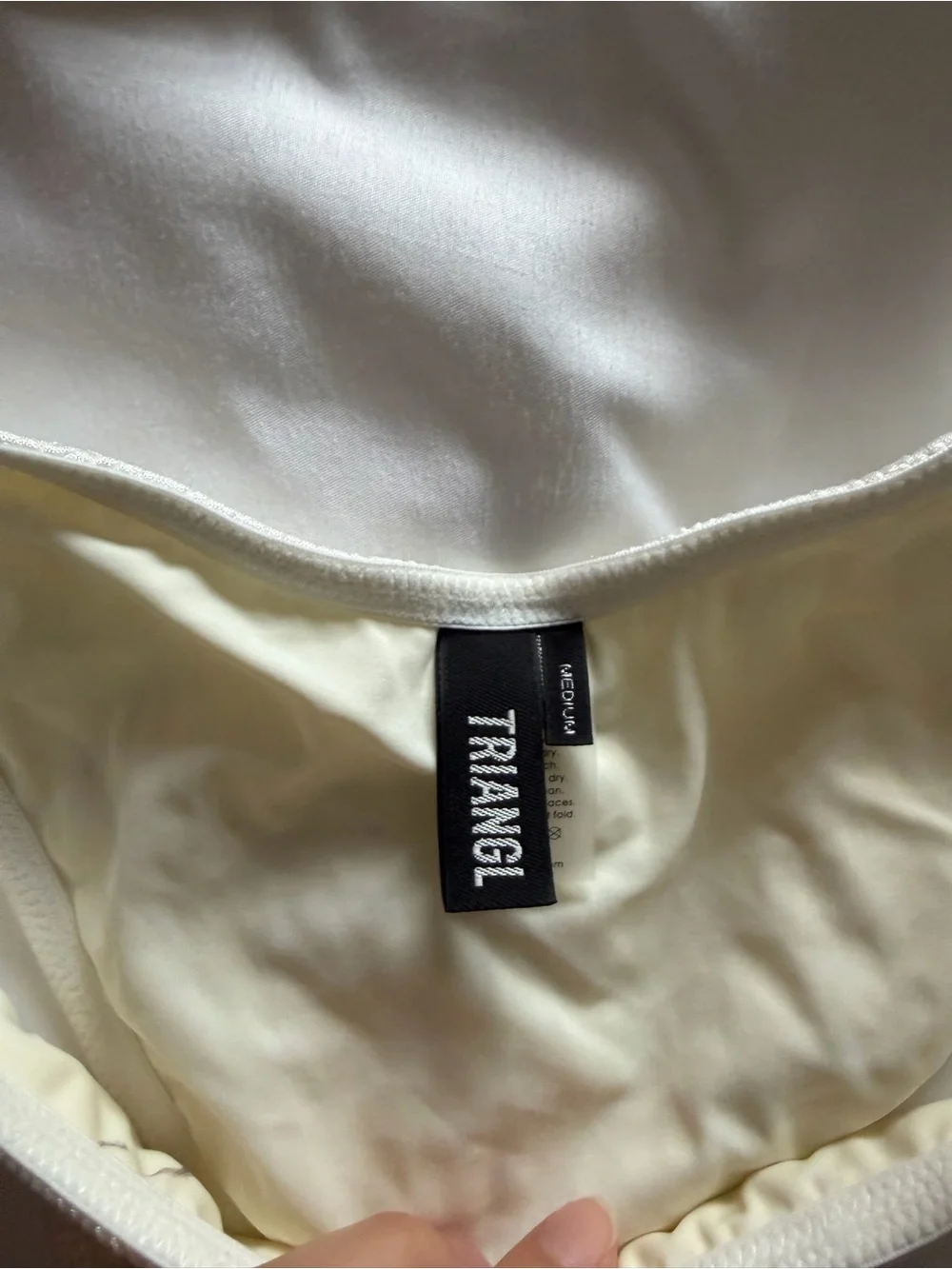 triangl swimwear Cream Ribbed Two-Piece Bikini Set